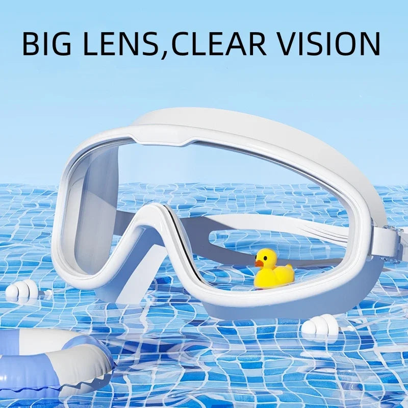 Outdoor Swimming Goggles Anti-Fog Wide View Scuba Diving Swimming Glasses with Earplugs for Adult Youth Water Diving Goggles